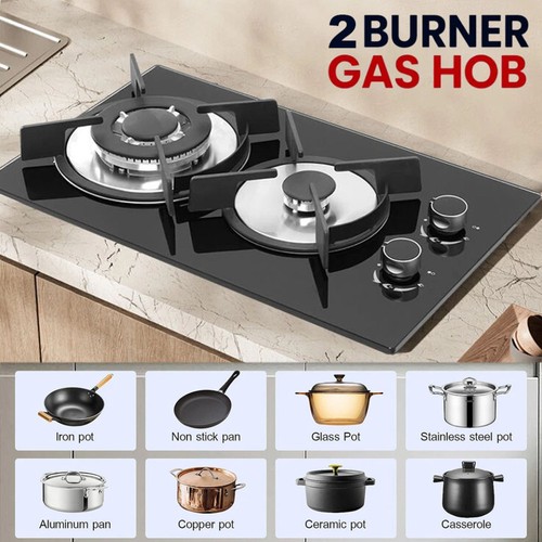 Burners gas hob 31cm black - 2,