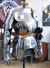 Medieval Hardened Solid Steel Renaissance Half Gothic Suit Armour for Halloween