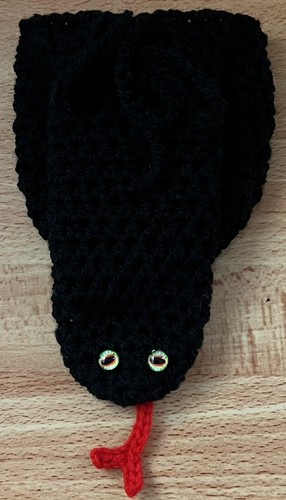 Black snake willy warmer - black,