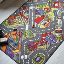 Children's Kids Rugs Town Road