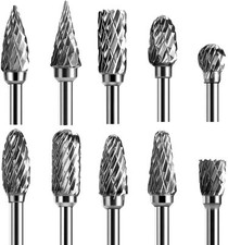 10pcs 3*6mm Tungsten Carbide Burr Rotary Drill Bits Tools Cutter Files Shank UK