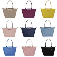 New Longchamp Le Pliage Tote Bag Nylon 1899 Horse Embroidery Large & Small