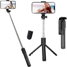 Selfie Stick Tripod Detachable Wireless Remote Control Bluetooth Extendable 67CM
