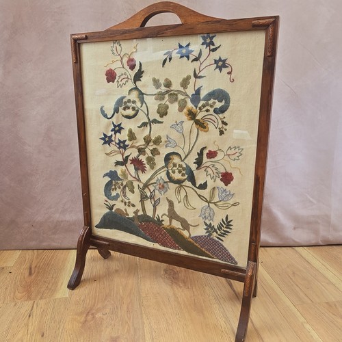 Large embroidered fire screen - large,