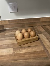 Egg Holder Solid Oak Tray