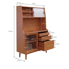 1/6 Scale Red cherry wood Sideboard Cabinet Furniture Storage Cabinet Miniatur