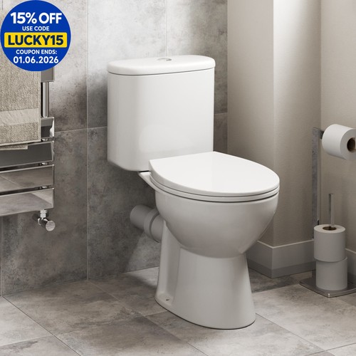 Rimless close coupled toilet - close,
