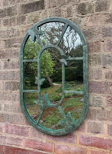 Oval green mirror suitable - -,