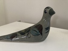 Mexican Folk Art Bird Dove Hand Painted Ceramic Pottery Mexico Tonala