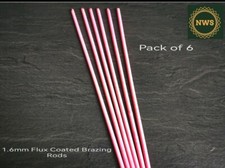 1.6mm Flux coated Brazing Rods General Purpose x 6 Pack