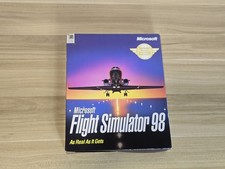 Microsoft Flight Simulator 98 - PC Big Box - NO GAME Box And Manual Only.