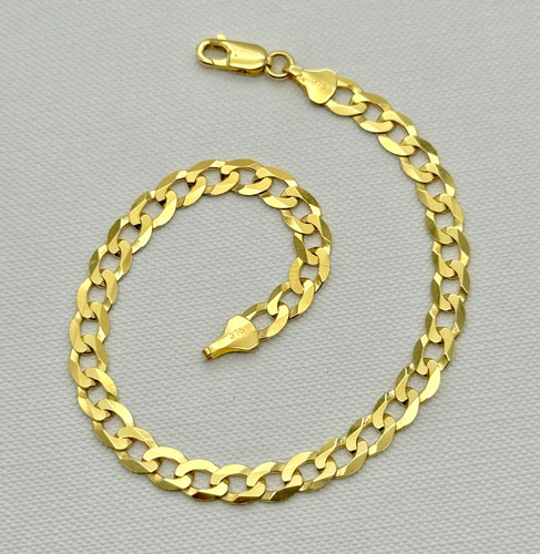 Solid 9ct yellow gold - yellow, curb