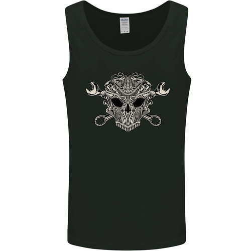 Mechanic engine skull mens - mechanic,