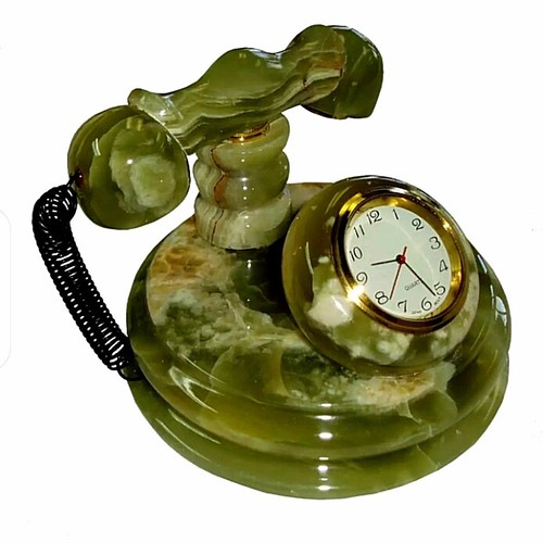 Natural banded onyx telephone - natural,