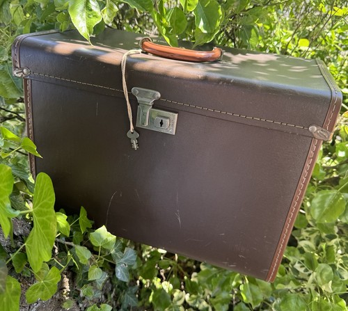 Vintage brown leatherette - brown,