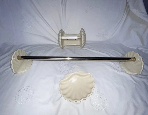 Vtg cream scalloped shell - cream,