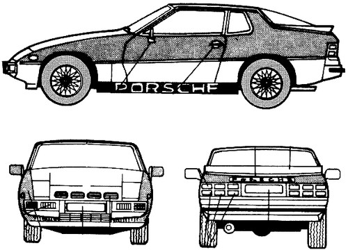 Photo blueprint porsche 924 - photo,