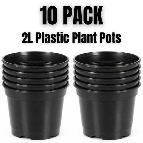 Plastic plant pots black - plastic,
