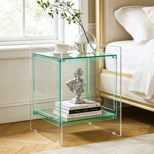 Clear acrylic bedside - clear,