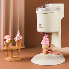 Ice Cream Maker DIY Soft Serve Ice Cream Small for Home Kitchen Household