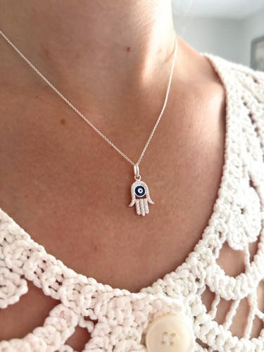 925 sterling silver hamsa hand - 925,