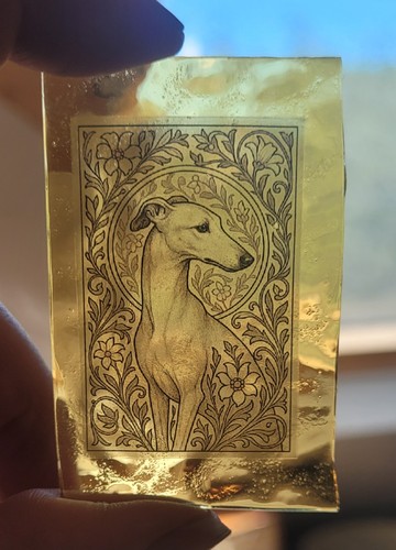 Stained glass greyhound dog - stained,