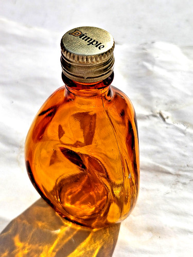 Vintage amber glass empty