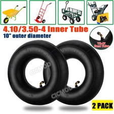 2PCS 4.10/3.50-4 WHEELBARROW INNER TUBE TROLLEY TYRE BENT VALVE GARDEN INNERTUBE