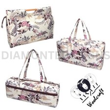 Woolcraft Knitting Storage Bag Wool Bags Yarn Craft Floral Design UK