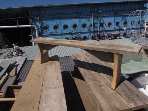 Reclaimed garden bench - reclaimed,