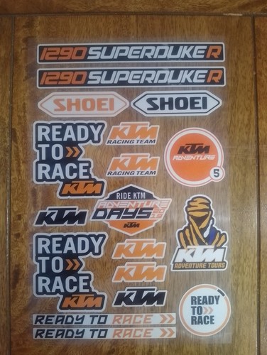Ktm sticker sheet - ktm,
