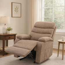 Power Lift Riser Recliner Chair for Elderly – Brown Fabric Mobility Chair
