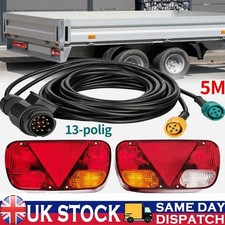5M 13-pin Trailer Tail Lights Kit Truck Rear Lamp Indicator Lighting Wiring Kit