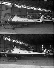 2X35MM ORIG AIRCRAFT NEG G-ASEW  Brantly B-2B HELICOPTER C1966  #8482