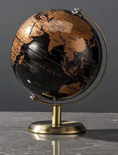 Vintage bronze globe - vintage,