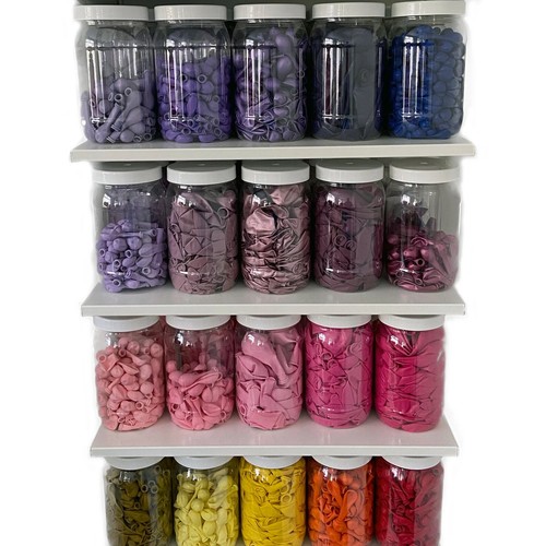 Balloon storage jars plastic - jars,