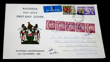 RHODESIA 1965 INDEPENDENCE ISSUE MULTI FRANKED WITH POSTAGE DUE FIRST DAY COVER