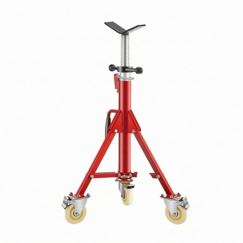Pipe stand with - stand, wheels
