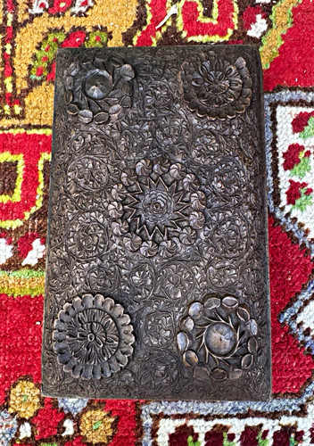 Carved floral wooden jewellery - carved,