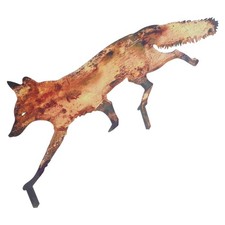  Garden Stake Decor Signs for outside Themed Decorative Fox Metal