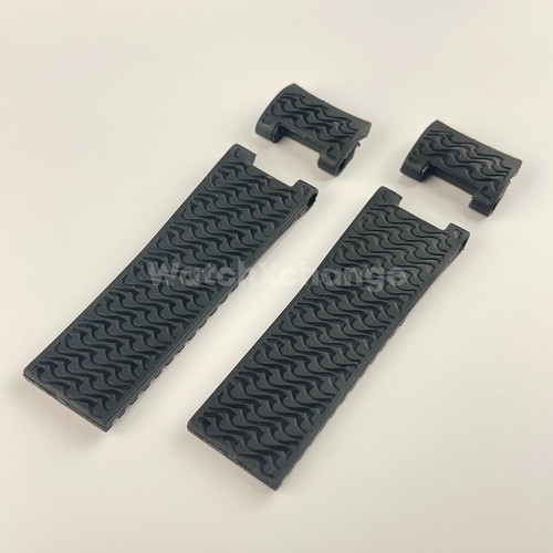 22mm black silicone - 22mm, silicone/rubber