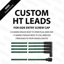 Custom 8mm Green HT Leads With Right Angled Plug Terminals