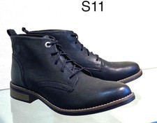 Women's Black Leather Lace Up