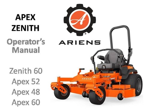 Ariens zenith apex zero turn - ariens,