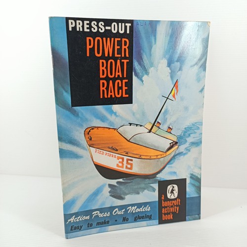 Vintage press out power boat - press-out,