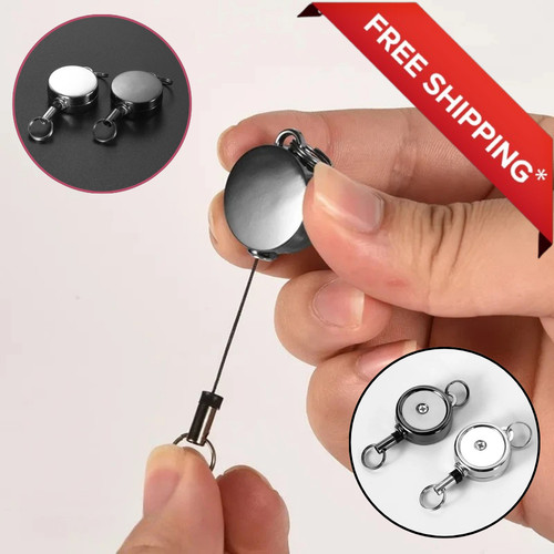Retractable key chain pull - retractable,