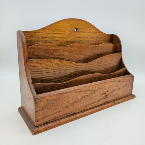 Wooden desktop letter rack - desktop,