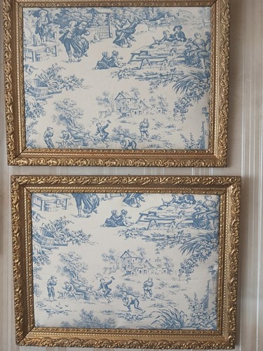 Matching blue toile jouy - matching,