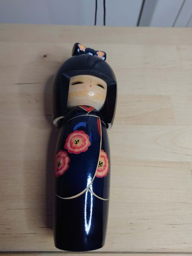 Vintage wooden kokeshi doll - wooden,