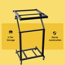 12U Mobile DJ Deck Stand DJ Mixer Rack DJ Equipment Desk Table Height Adjustable